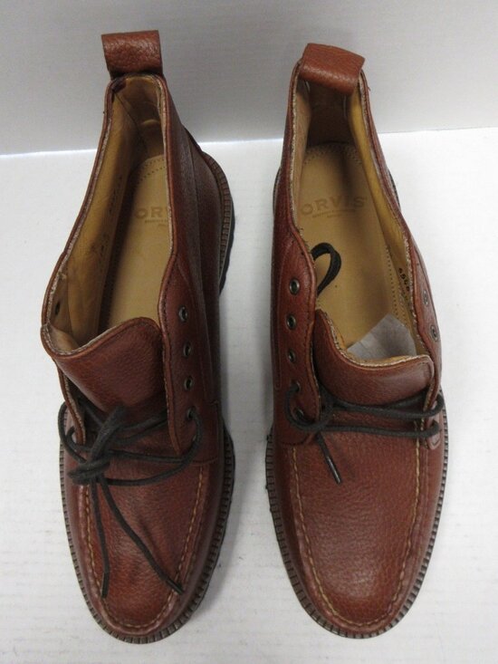 Orvis Boots 11.5 D Chukka Leather Vibram Lug Sole Heritage USA Made main image 9